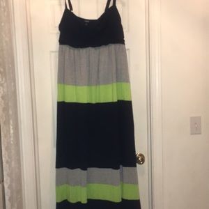 Green Grey Black Maxi Dress